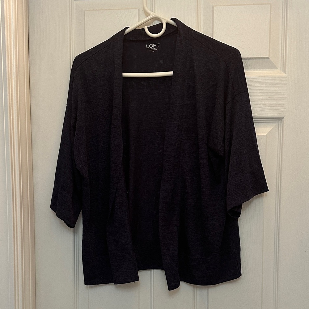 Loft navy  Open-Front Cardigan